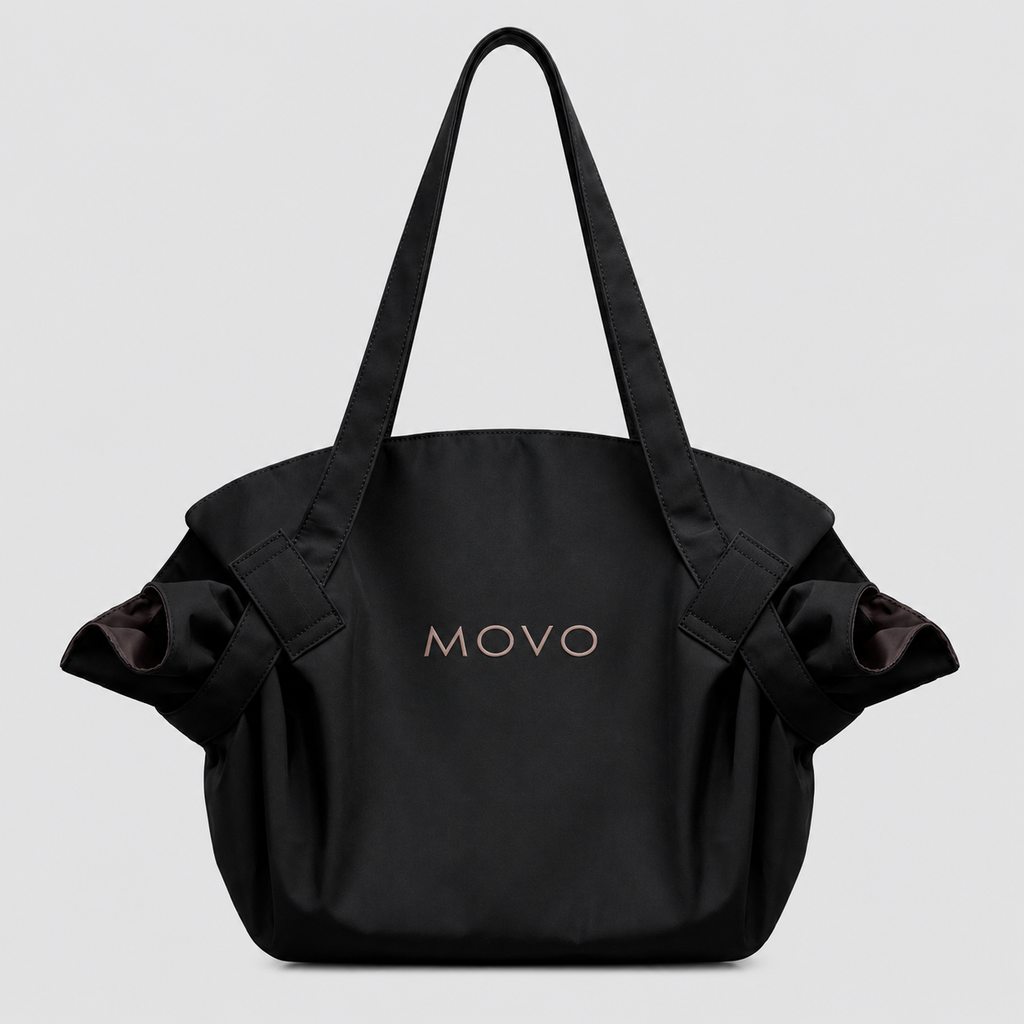 Black Movo Bag closed, showing carry handles