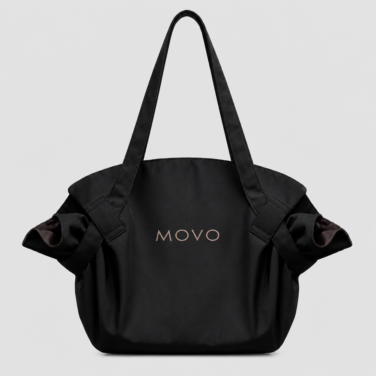 Black Movo Bag closed, showing carry handles